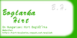 boglarka hirt business card